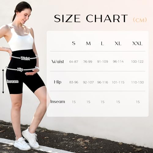 Walifrey Maternity Shorts with Pockets Over the Belly - color: Grey, size: Small