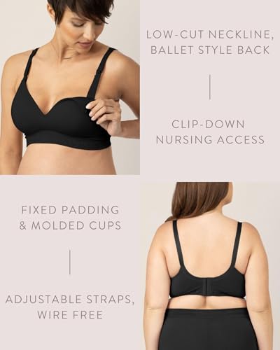Kindred Bravely Signature Sublime Seamless Contour Maternity & Nursing Bra - color: Black, size: Medium