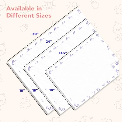 Disposable Baby Changing Pad Liners 18"x30" – 50 Pack, Soft, Waterproof & Ultra Absorbent for Mess-Free Diaper Changes - size: Large | 18" x 30" (50-Count)