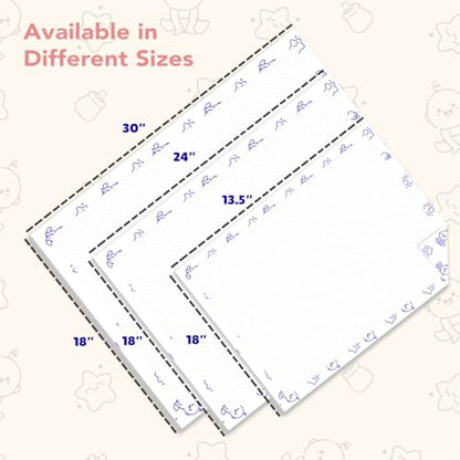 Disposable Baby Changing Pad Liners 18"x30" – 50 Pack, Soft, Waterproof & Ultra Absorbent for Mess-Free Diaper Changes - size: Large | 18" x 30" (50-Count)