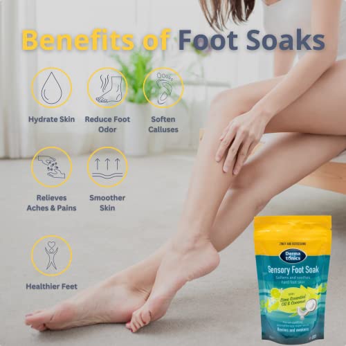 Dermatonics Sensory Foot Soak with Lime Oil and Coconut, 350g