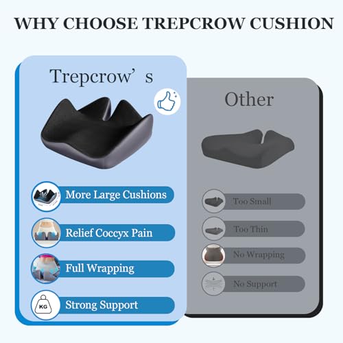 Coccyx Seat Cushion, U-Shaped Memory Foam Office Chair - size: 20*16*5.8