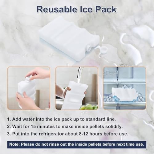 Breast Pump Bag with 2 Ice Packs Insulated Tote with Shoulder Strap - color: Blue