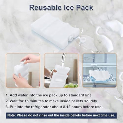 Breast Pump Bag with 2 Ice Packs Insulated Tote with Shoulder Strap - color: Blue