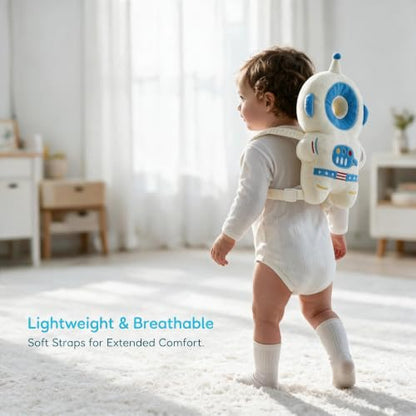 Baby Head Protector Backpack - Soft & Lightweight Fall Cushion Backpack for Toddlers Walking and Crawling(Blue Astronaut) - color: Blue Astronaut