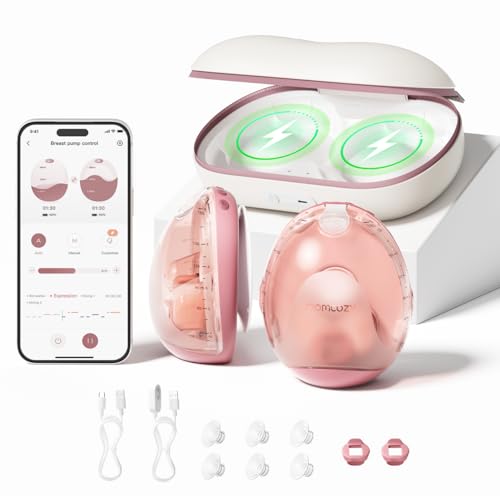 Momcozy Air 1 Wearable Breast Pump,Ultra-Slim with Wireless Charging Case - size: Ultra-Slim Air 1