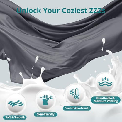 Cooling Pregnancy Pillows for Sleeping, 57'' Full Body Pillow, Dark Grey - color: Dark Grey, size: 57 Inch