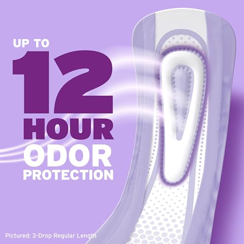 Poise Ultra Thin Incontinence Pads & Postpartum Pads for Bladder Leaks, 4 Drop Moderate Absorbency, Regular Length, 144 Count, Packaging May Vary - size: Regular Length