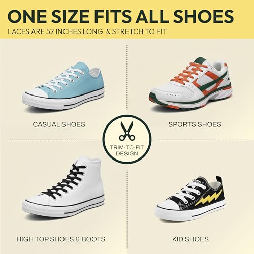 Xpand No Tie Elastic Shoe Laces for Sneakers - Shoelaces for Adults & Kids - color: Navy Blue Reflective