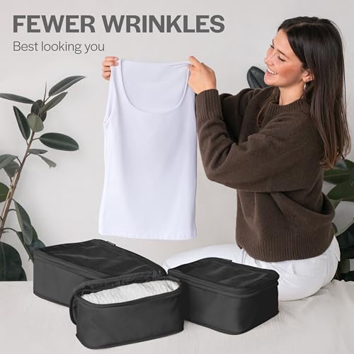 Aerotrunk Compression Packing Cubes for Travel, 6-Pack, Black - color: Black, size: 6-Pack