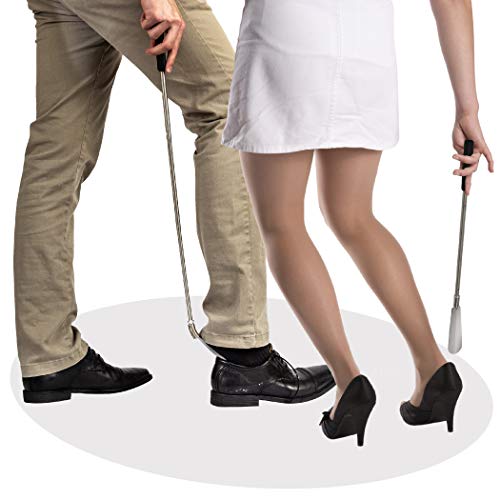 FOOTMATTERS Expander Shoe Horn Extra Long Handle - Twist to Lock - Extends 16 to 31 inches - color: 1 Unit