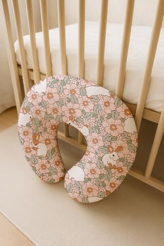 Nursing Pillow Covers 2 Pack, Stretchy Breastfeeding Pillow Covers for Baby - color: Bunny Garden