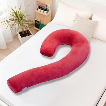 Body Pillow for Adults, Swan Shaped Pillow Insert for Sleeping, Red, 49 In - color: Red