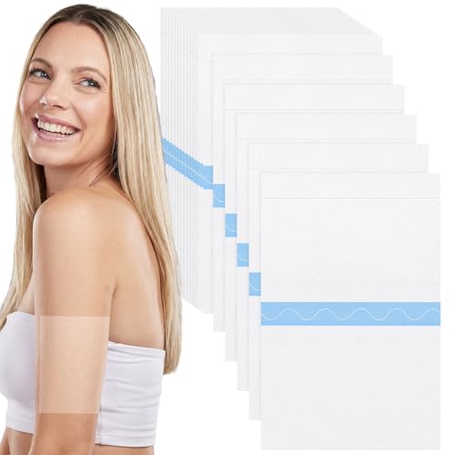 Maitys 30 Pcs Arm Lifts Tapes 5 x 7 Inch Thigh Lifts Invisible Waterproof Transparent Cellulite Adhesive Body Tape for Women Skin Arm Leg Abdomen(Square) - style: Square
