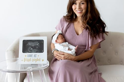 Love at First Sight White Sonogram Keepsake Frame - size: One Size, style: Love at First Sight Frame