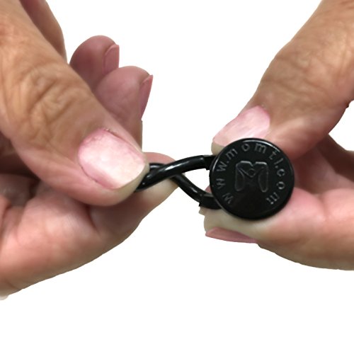 Flex Button Pant Extender 5-Pack - Adds 1-2 Inches, Super Sturdy with a Little Stretch (Black)