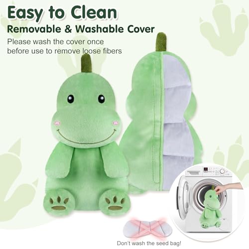 SuzziPad Dinosaur Microwavable Heating Pad Plush, 6.88" X 10.6", 1.46 Lb - style: Dinosaur