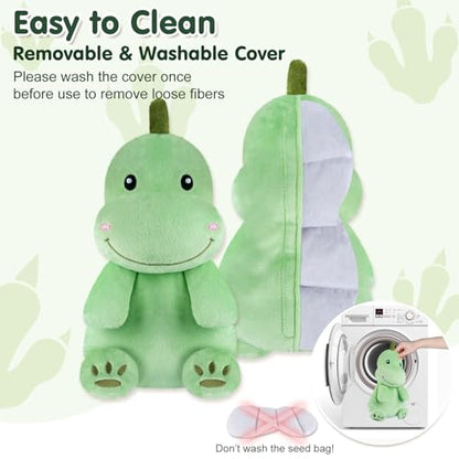 SuzziPad Dinosaur Microwavable Heating Pad Plush, 6.88" X 10.6", 1.46 Lb - style: Dinosaur