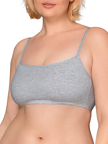 Fruit of The Loom Women's 9-Pack Spaghetti Strap Cotton Sports Bra - color: Black/Heather Grey/Charcoal, size: 32