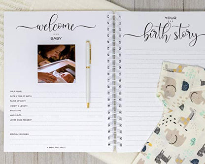 Personalized Pregnancy Journal - Hardcover Pregnancy Memory Book Customized with Baby’s Name, Nickname or Phrase - Prompted Journal for New Moms (Ivory Dots) - style: Ivory Dots