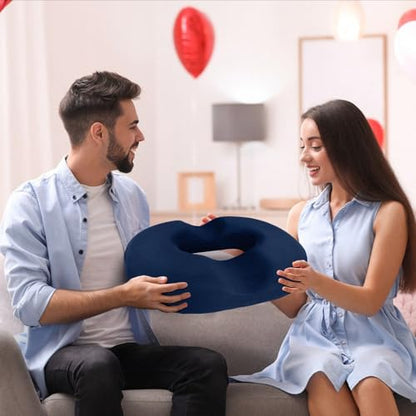 BlissTrends Donut Pillow Seat Cushion, Memory Foam Lifting Cushions - color: Blue, size: X-Large