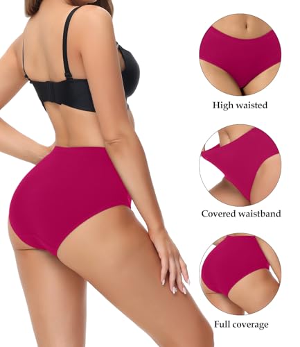 wirarpa Women's Cotton Underwear Full Coverage Cotton Briefs 5 Pack - color: Multicolor-5 Pack, size: XX-Large