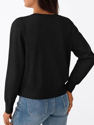Trendy Queen Women's Lightweight Knit Cardigan - color: Black, size: Large