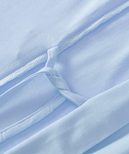 Latuza Women's Viscose Nursing Nightgown and Robe Set - color: Light Blue, size: X-Large
