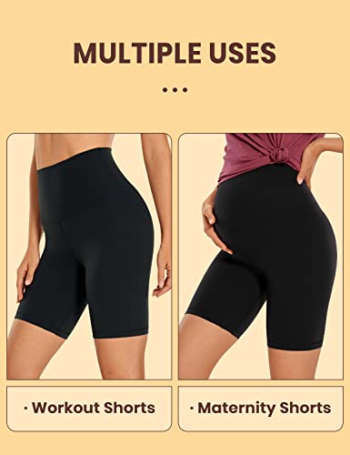 CRZ YOGA Super High Waist Biker Shorts 6" - color: Black, size: Medium