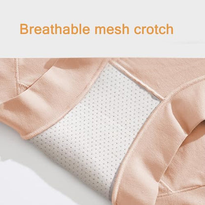 Postpartum C Section Cotton Compression Underwear Recovery Panties - color: Tan + Tan, size: 5