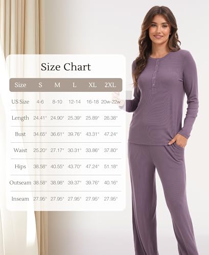 GYS Women's Bamboo Viscose Nursing Pajama Set, Wide Waist Cooling - color: Black, size: Medium