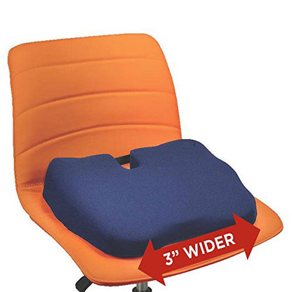 Contour Products Kabooti Coccyx Foam Seat Cushion, Navy, Large