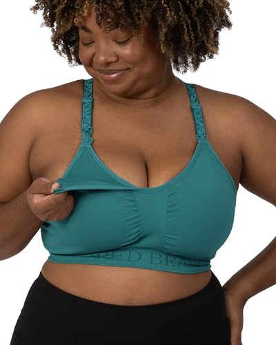 Kindred Bravely Sublime Hands Free Pumping & Nursing Sports Bra - color: Teal, size: Medium