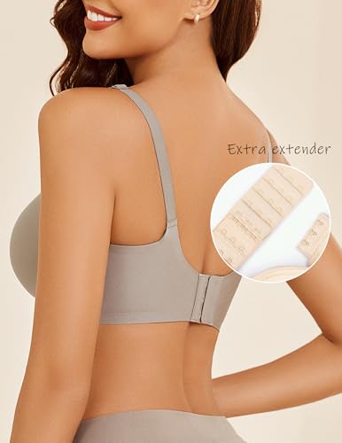 Avidlove Nursing Bras for Breastfeeding Wireless Seamless Maternity Bra - color: Grayish Brown, size: Medium