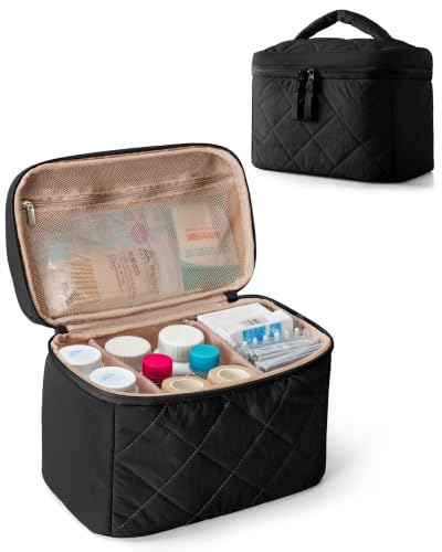 Marscamd Medicine Storage Bag with 2 Customized Dividers, Black (Bag Only) - color: Black