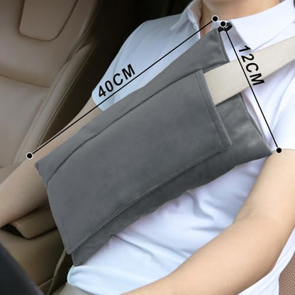 Post Surgery SeatBelt Pillow for Pregnancy Mastectomy Hysterectomy Recovery - color: Dark Gray