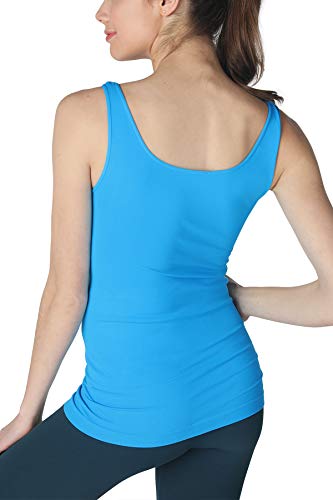 NIKIBIKI Women Seamless Premium Classic Tank Top, Made in U.S.A - color: Turquoise