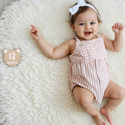 Kate & Milo Teddy Bear Baby Milestone Marker Discs, 1-12 Months - color: Bear