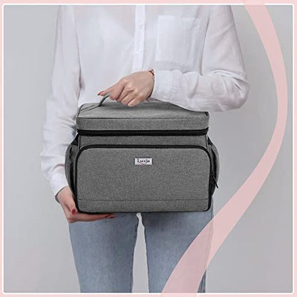LUXJA Breast Pump Bag Compatible with Spectra S1 and S2, Gray - color: Gray