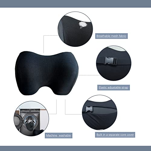 SPRFUFLY Make Relaxing Car Headrest Pillow, Car Neck Pillow for Driving - color: Black