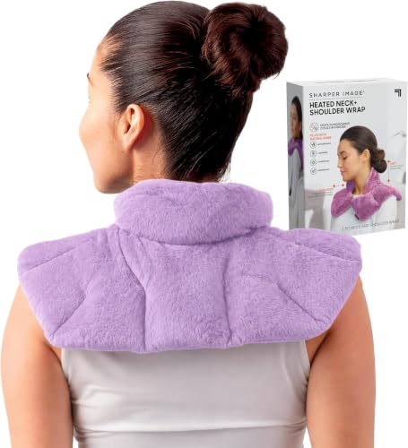 Sharper Image Heated Neck&Shoulder Wrap-Microwavable Warm&Cooling Plush Pad,Scented Aromatherapy (100% Natural Lavender-&Herb Spa Blend),Pain Tension Headache Relief Therapy,Gift for Women,(Pack of 8) - color: Lavender, size: 1 Count (Pack of 8)