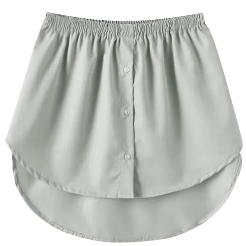 Girstunm Adjustable Shirts Extender Underskirt - color: Grey, size: Small