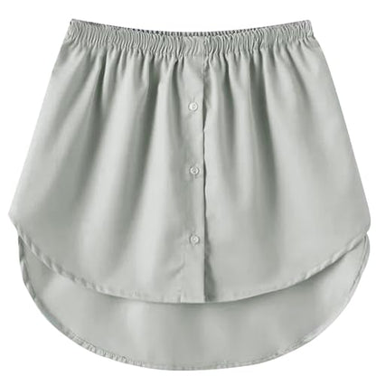 Girstunm Adjustable Shirts Extender Underskirt - color: Grey, size: X-Large