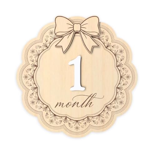 Baby Monthly Milestone Signs Girls, 1-12 Months Baby Milestone Signs (M09) - color: M09