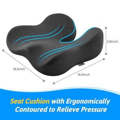 Dreamer Car Seat Cushion for Tailbone & Sciatica Pain Relief - color: Gray