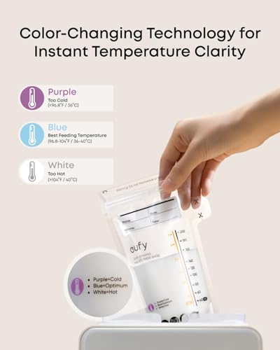 eufy Breast Milk Storage Bags, 7 oz, 120 Count, Leakproof