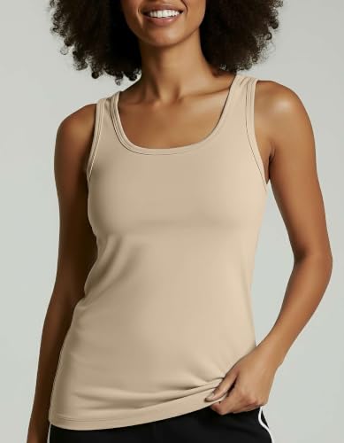 5 Pack Women's Dry Fit Racerback Tank Tops Sleeveless Athletic Workout Gym - color: Set 7, size: Large