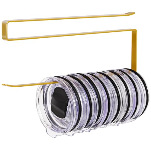 Tumbler Lid Organizer, Versatile Tumbler Lid Storage Holds 10 Lids, Gold - color: Gold, size: 1 Pack