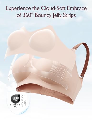 Momcozy Nursing Bra, 3.0 Jelly Strip Lift Support Wireless Maternity Bra - size: 3X-Large Plus