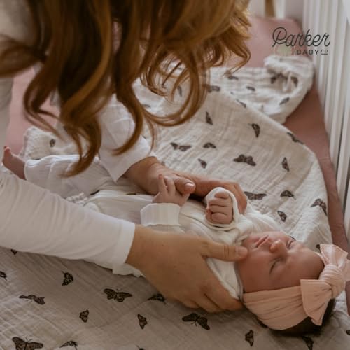 Parker Baby Co. Soft Muslin Baby Swaddle Blankets, 3 Pack - Butterfly Set - color: Butterfly